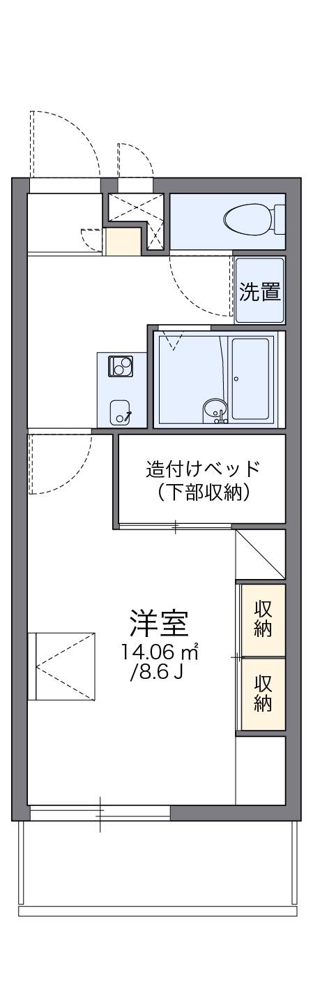 レオパレスFRIENDSⅡ(1K/2階)の間取り写真