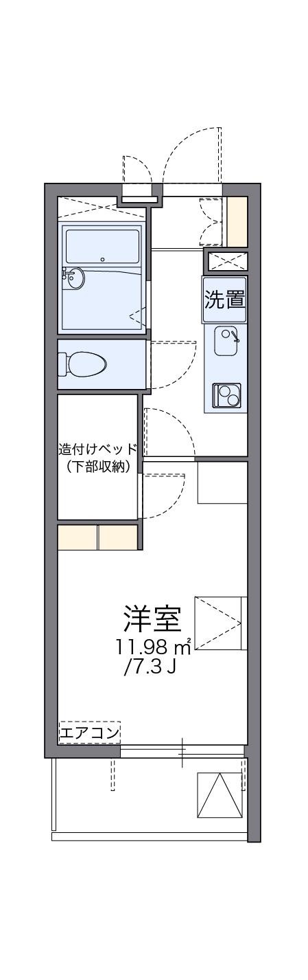 レオパレスアーチェロコル(1K/3階)の間取り写真
