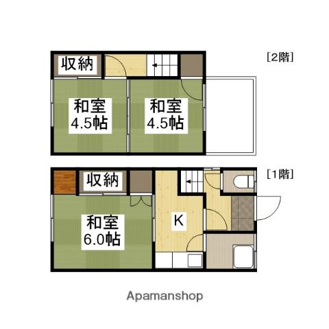 浅田メゾネット(3K/1階)の間取り写真