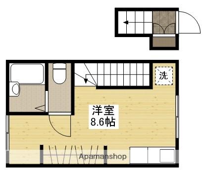 インテグレート西本浦(ワンルーム/2階)の間取り写真