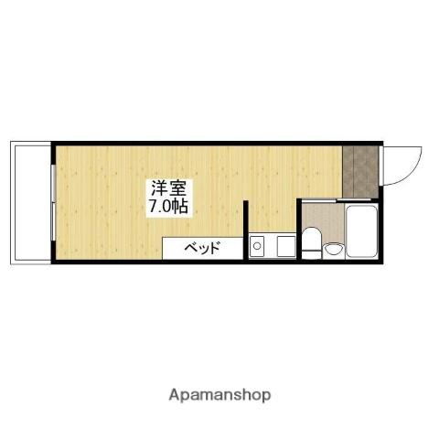 ホーメスト山根(ワンルーム/4階)の間取り写真