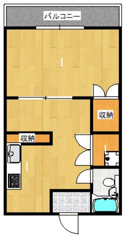 グローバル松川(1LDK/7階)の間取り写真