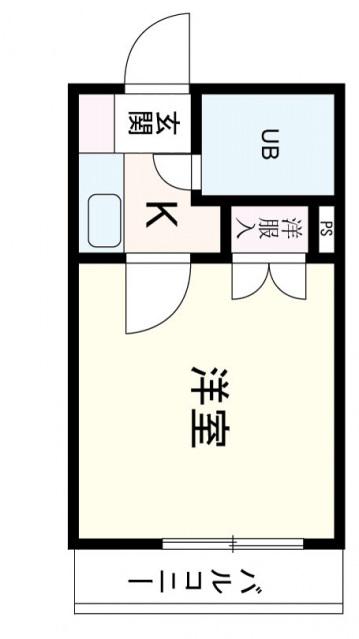 エステート14東雲(1K/4階)の間取り写真