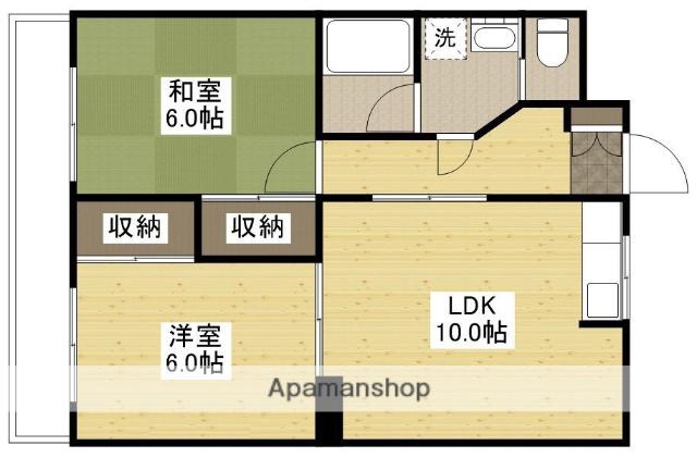 メゾン新藤(2LDK/3階)の間取り写真