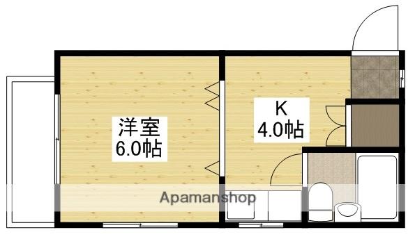 ドミトリーⅡ(1K/3階)の間取り写真