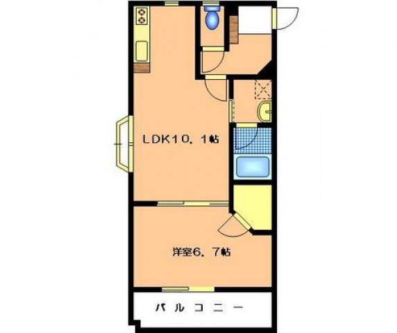 GREENSTREET壱番館(1LDK/2階)の間取り写真