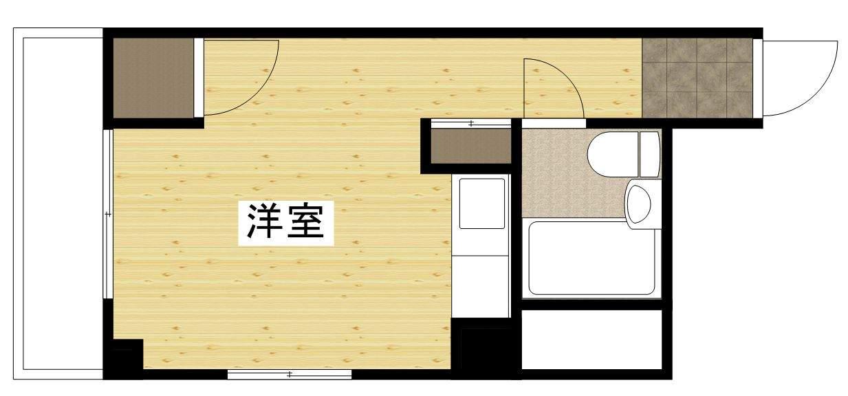 ウイング本町(1K/3階)の間取り写真