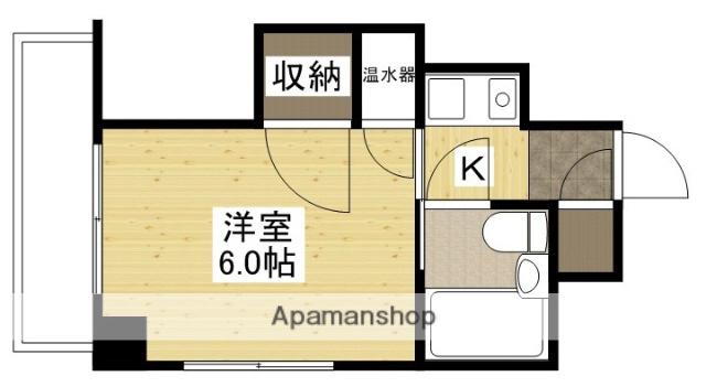 アルテミス安芸(1K/4階)の間取り写真