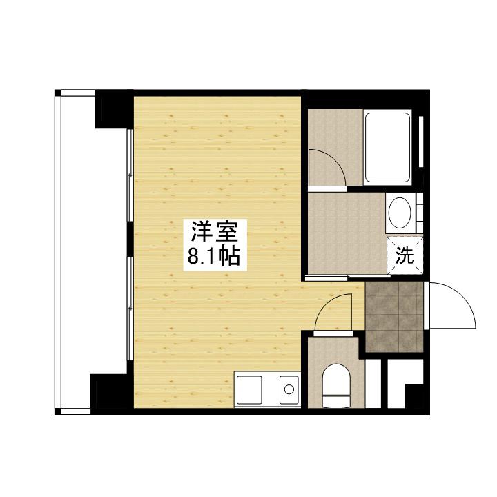 NOKOⅡ(ワンルーム/5階)の間取り写真