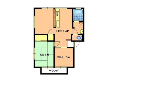 アーバン緑(2LDK/2階)の間取り写真