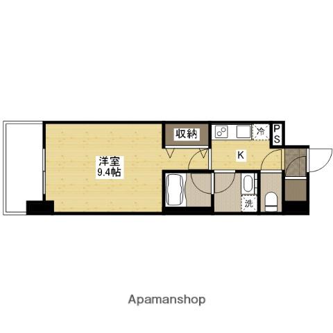 ロータス二葉の里(1K/10階)の間取り写真