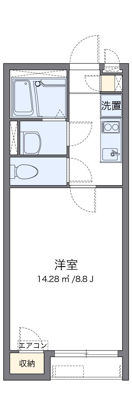 クレイノNEXT STAGEⅣ(1K/2階)の間取り写真