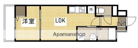 ウェンディ幟町(1LDK/12階)の間取り写真
