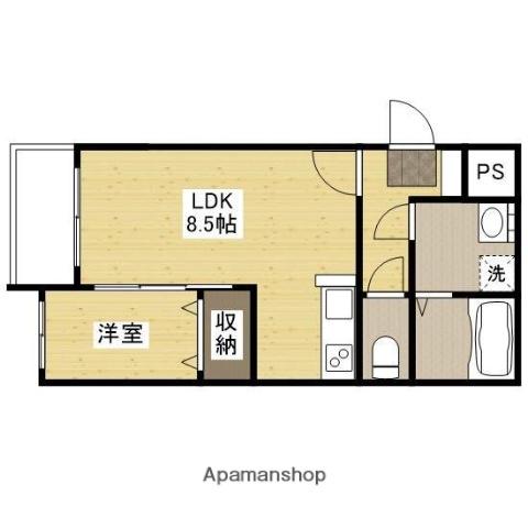 セブンプロート己斐西(1LDK/1階)の間取り写真