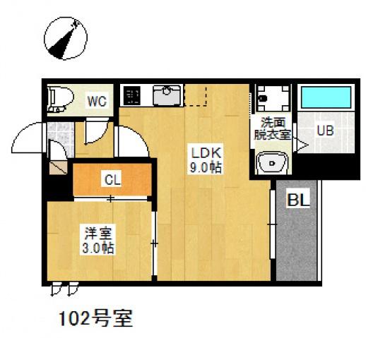 REGALEST LOTUS Ⅱ(1LDK/1階)の間取り写真