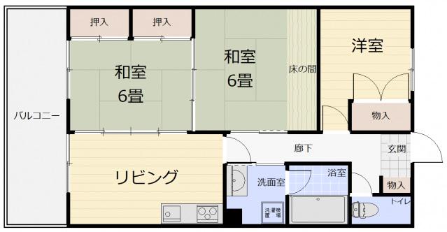 プラザMAC(3DK/1階)の間取り写真
