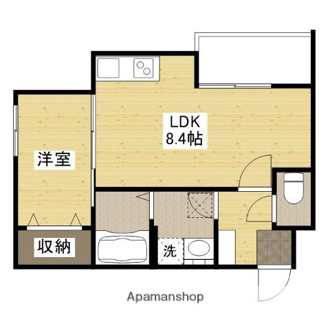 セブンプロート己斐西町Ⅱ(1LDK/2階)の間取り写真