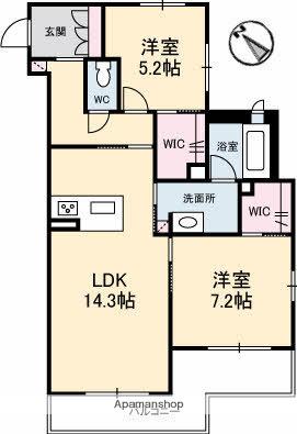 セントラル大町(2LDK/2階)の間取り写真