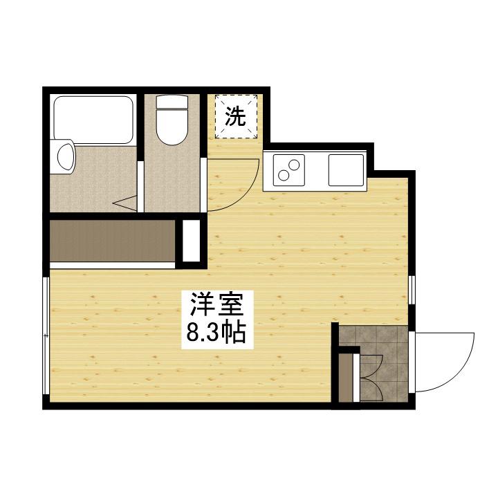 ソフィスコート八幡(ワンルーム/1階)の間取り写真