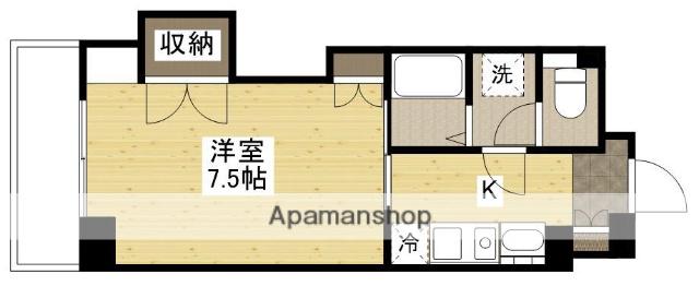 KSB 祇園(1K/9階)の間取り写真