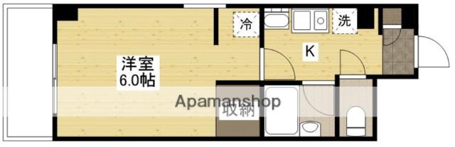 KSB 長束(1K/3階)の間取り写真