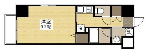 S-RESIDENCE宇品5丁目Ⅱ(1K/4階)の間取り写真