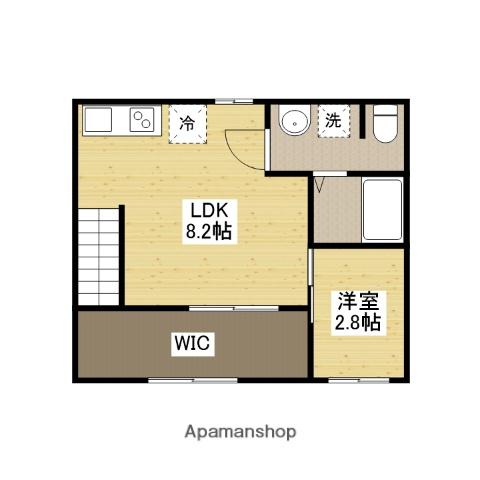 PRIVE上安(1LDK/2階)の間取り写真