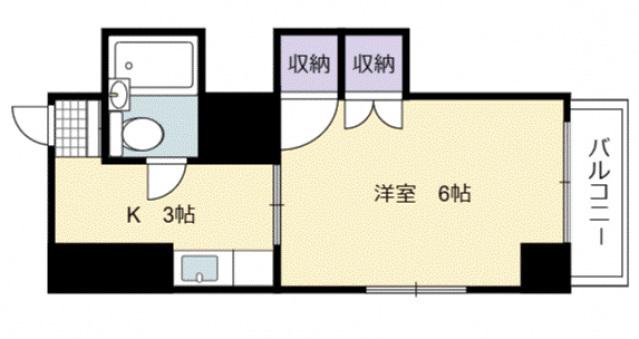 BRILLO竹屋(1K/4階)の間取り写真