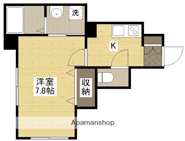 SHAMBRE古市B棟(1K/1階)の間取り写真