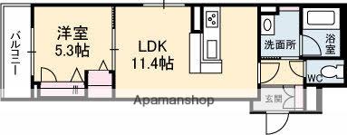 CASA PROSPERA(1LDK/4階)の間取り写真