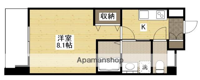 RUEX比治山橋(1K/6階)の間取り写真