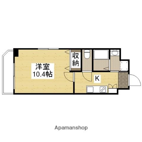 アクアシティ舟入中町(1K/5階)の間取り写真
