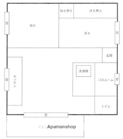 忽那ビル(2DK/2階)の間取り写真