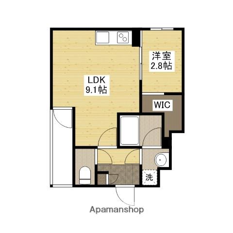 MOVE中須イースト(1LDK/1階)の間取り写真