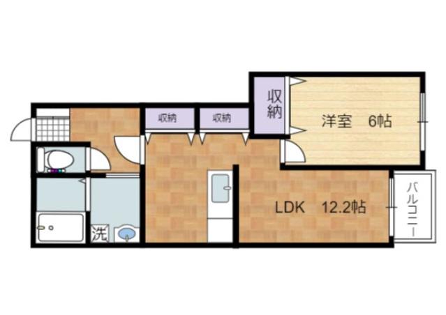 サニーレジデンスFⅡ(1LDK/1階)の間取り写真
