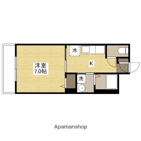 山田オフィスビル横川橋スクエアレジデンスヤマダ(1K/4階)の間取り写真