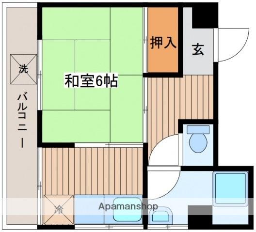 寺岡ビル(1K/3階)の間取り写真