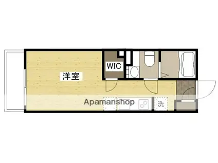 COLLINA口田南(ワンルーム/2階)の間取り写真