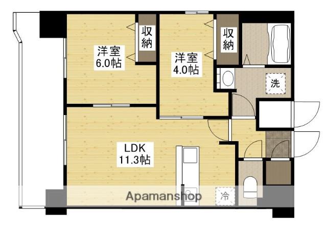 S-RESIDENCE国泰寺町一丁目(2LDK/17階)の間取り写真