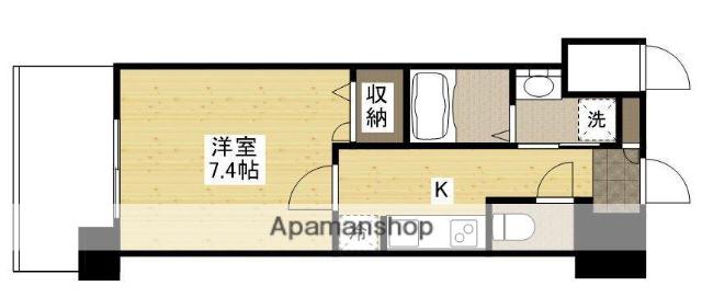 S-RESIDENCE国泰寺町一丁目(1K/13階)の間取り写真
