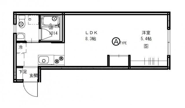 リヴィエール口田(ワンルーム/2階)の間取り写真