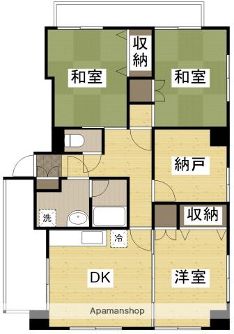グリン金剛マンション(3DK/8階)の間取り写真
