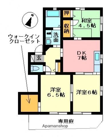 エクセルM(3DK/1階)の間取り写真