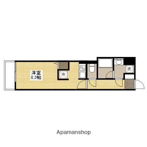 LE DOME地御前(ワンルーム/2階)の間取り写真