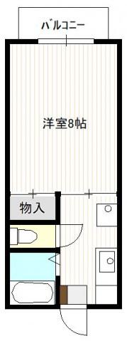 クリーンハウスコーポA棟(1DK/2階)の間取り写真