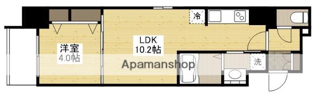 BPRレジデンス国泰寺(1LDK/10階)の間取り写真