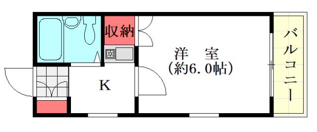 ワンスホームA棟(1K/1階)の間取り写真