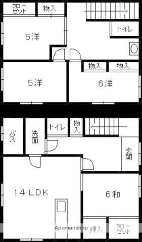 メゾネット林　Ｃ棟(4LDK)の間取り写真