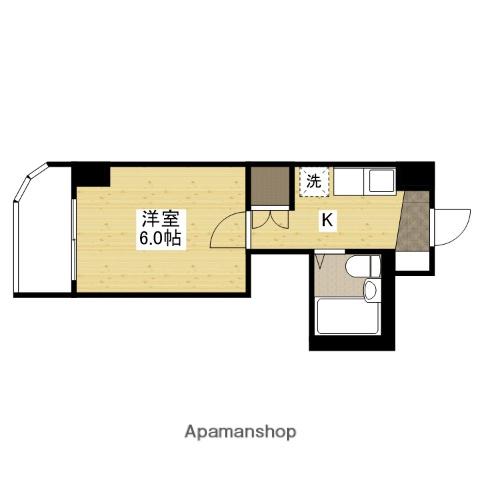 グリーンヴァリィ金光一番館(1K/4階)の間取り写真