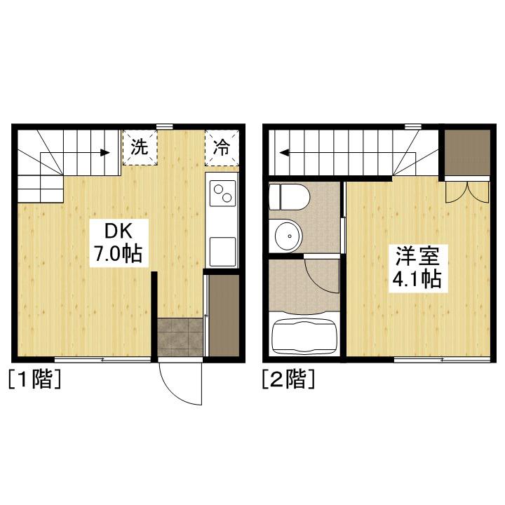 87Gメゾン・イースト(1DK/1階)の間取り写真